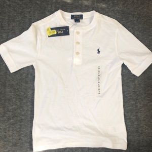 Polo crew neck button up